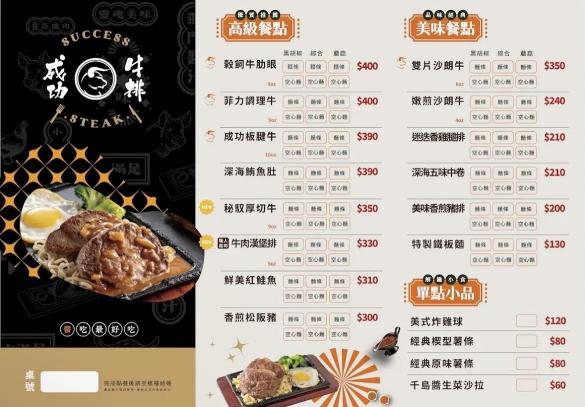 成功牛排屏東店誠徵全日班人員（有空班時間