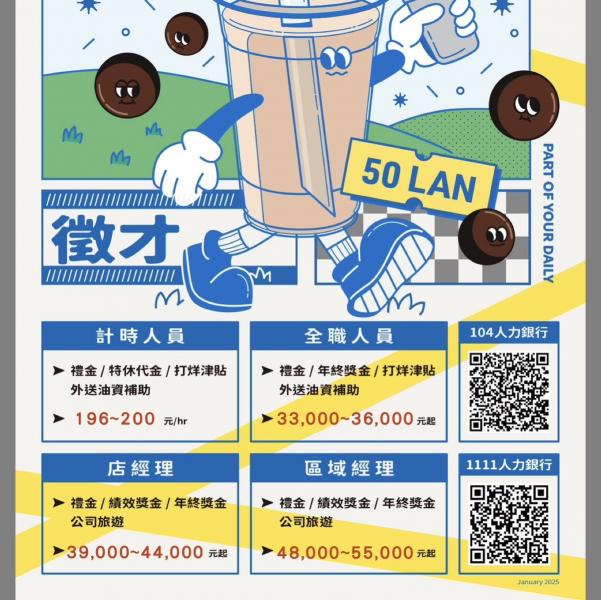 ⚠️ 50嵐北興店（長期早班工讀）