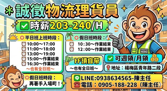 楊梅物流理貨員