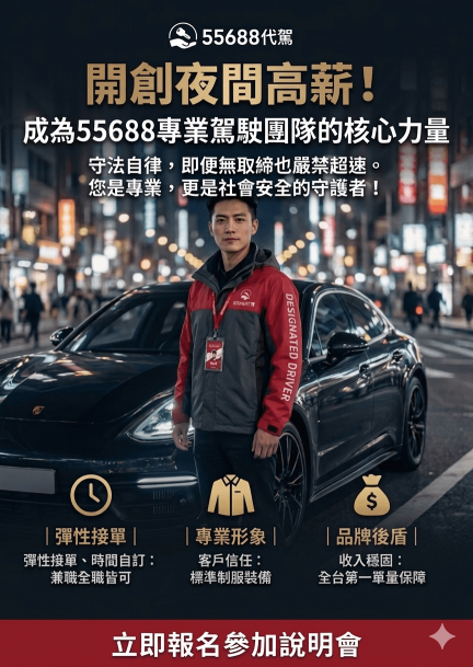 🔥🔥🔥 學生上班族兼職首選｜ 55688代駕-三重