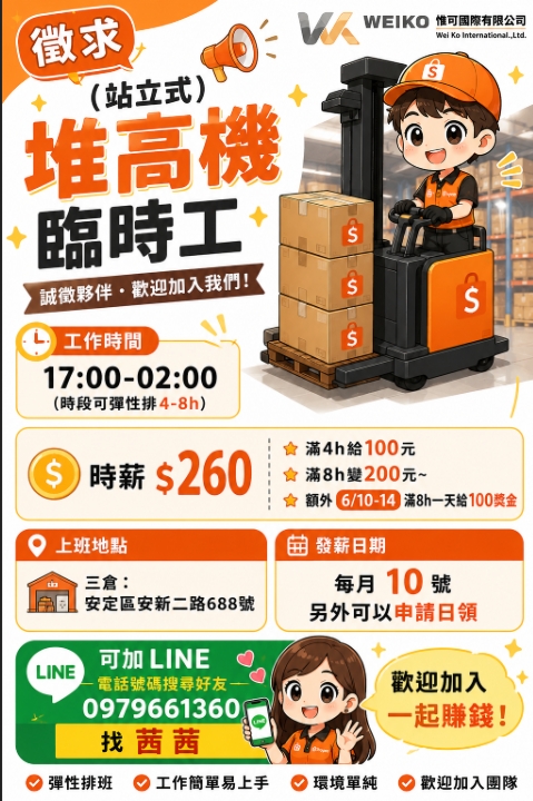 🎉🦐【⛩️蝦皮安南倉｜理貨小幫手急徵中】 💥 限時招募｜名額有限，動作要快！  📦